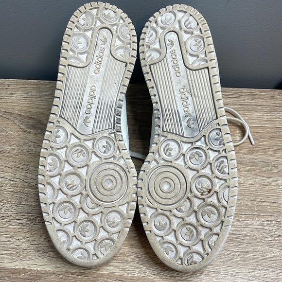 Adidas Forum Bold Sneakers Triple White Basketball 80’s Retro Athletic Size 8.5 - Picture 8 of 12